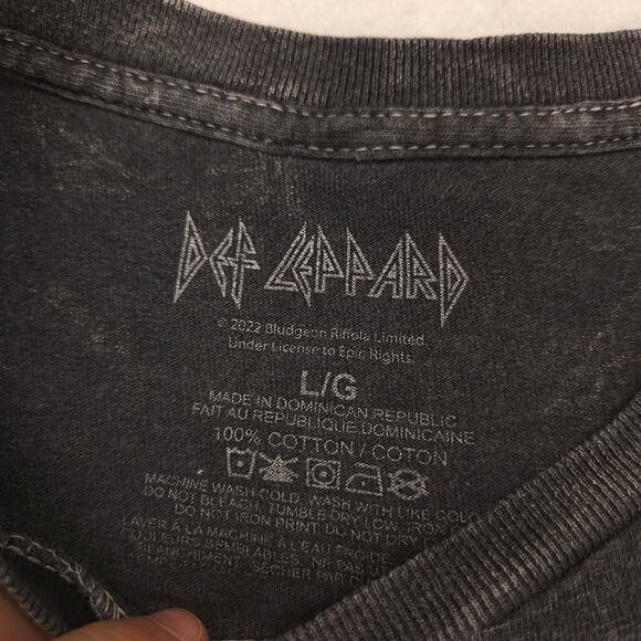 Def Leppard Band Graphic Crew Neck T Shirt Adult Mens Size Large L Gray - Picture 3 of 9